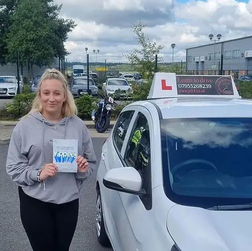 Successful driving test pass certificate held by student 6 who learned with Jo Learn To Drive driving school