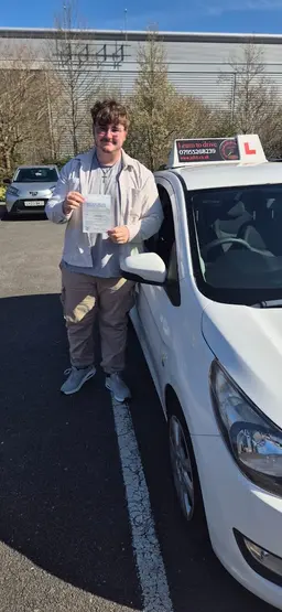 Zach - Jo Learn To Drive student who passed their driving test